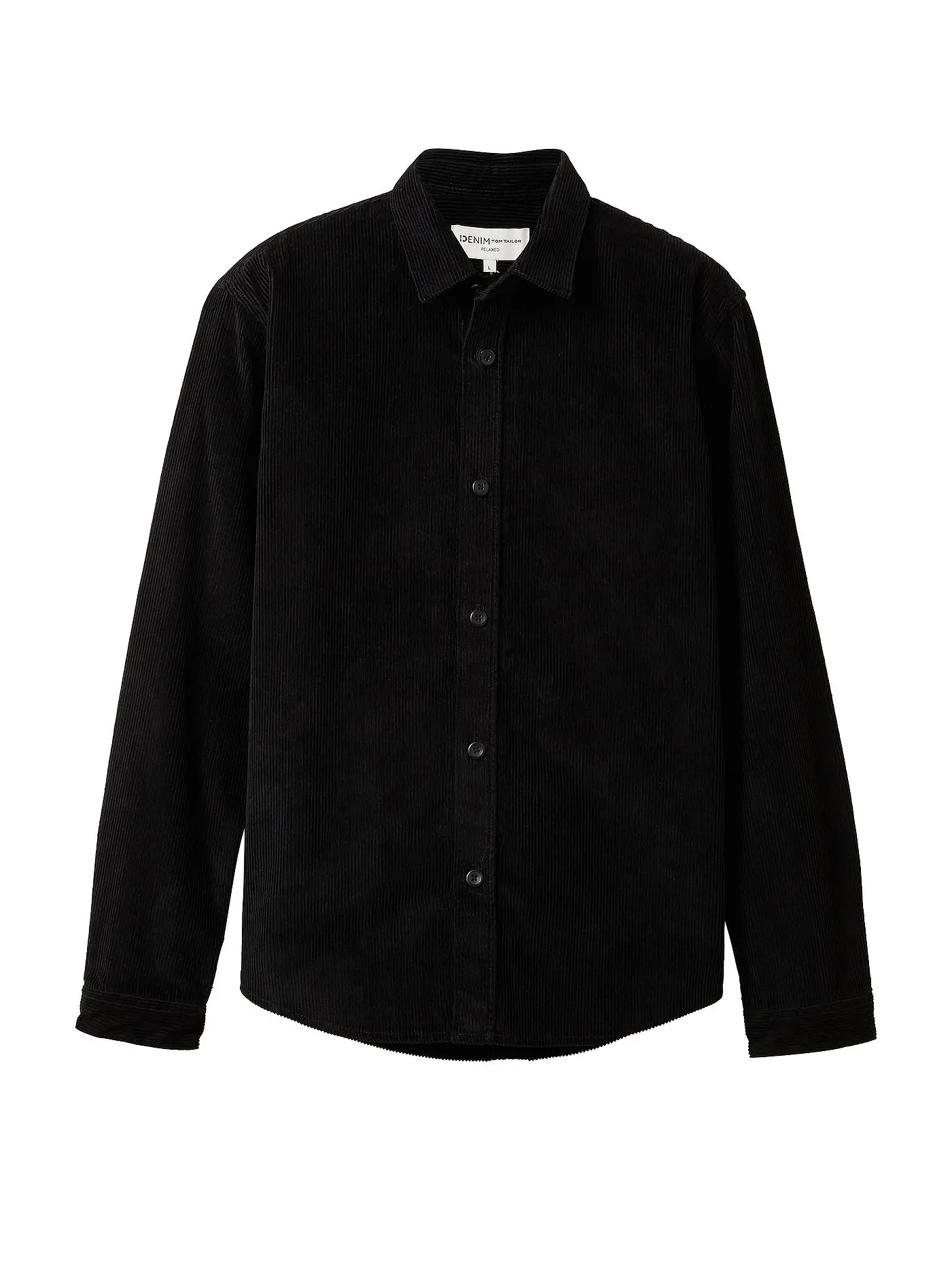 TOM TAILOR DENIM | Cordhemd | schwarz